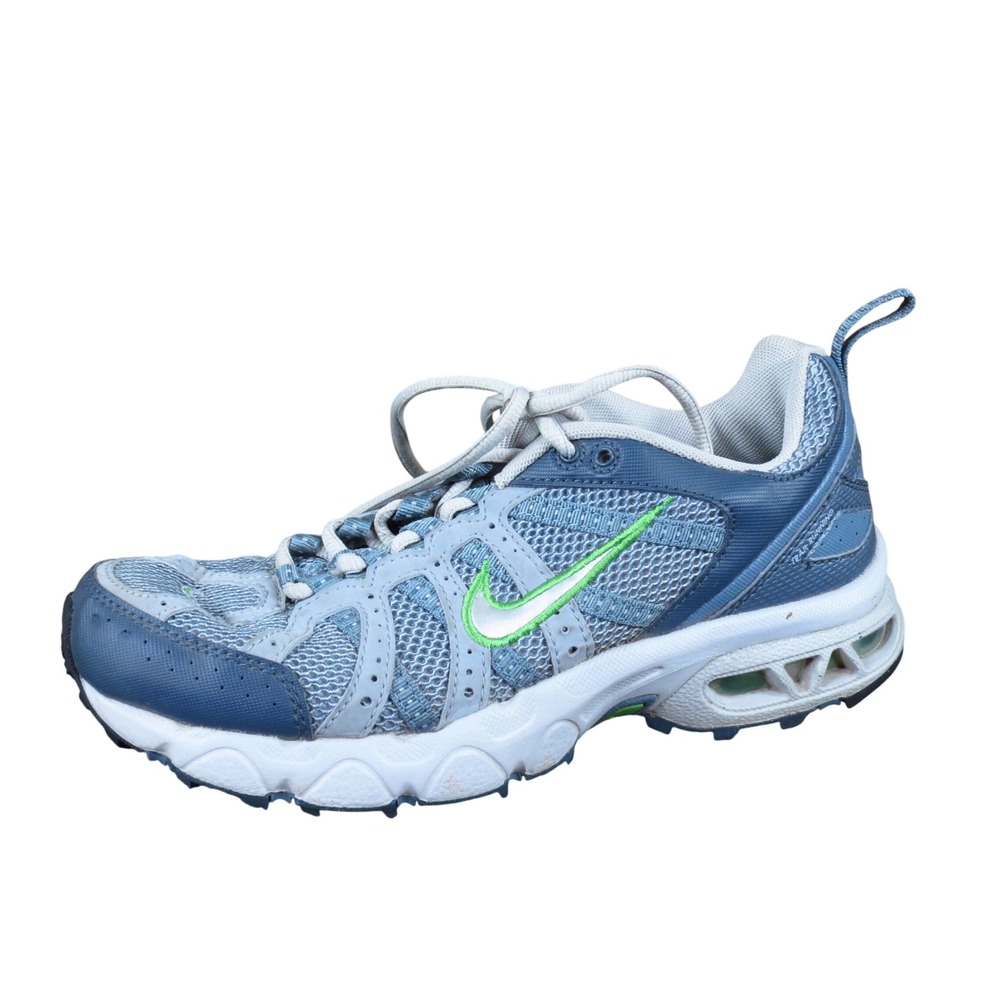 Nike Air Max Assail Women Trail Running Shoe Size 8 Performance Blue Grey Green